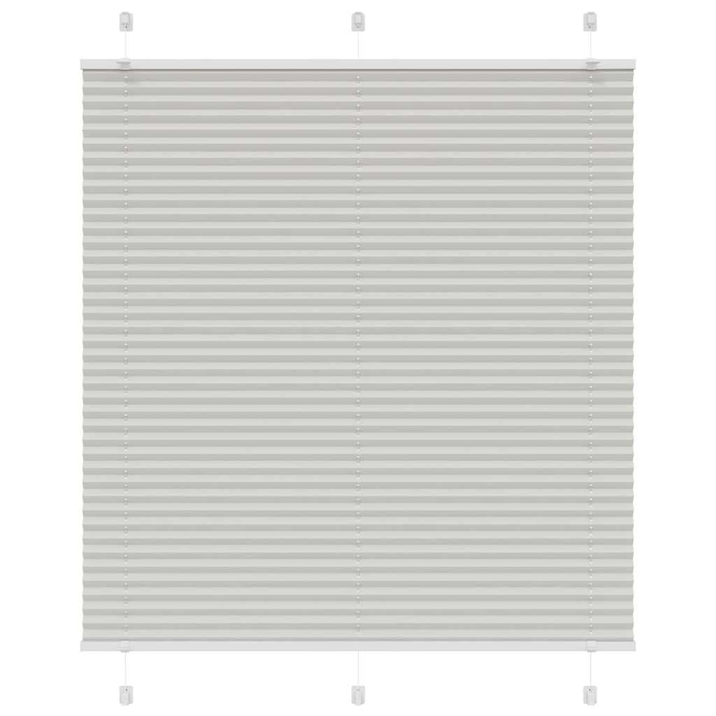 vidaXL Πλισέ περσίδα ανοιχτό γκρι 115x150 cm Πλάτος υφάσματος 114,4 cm