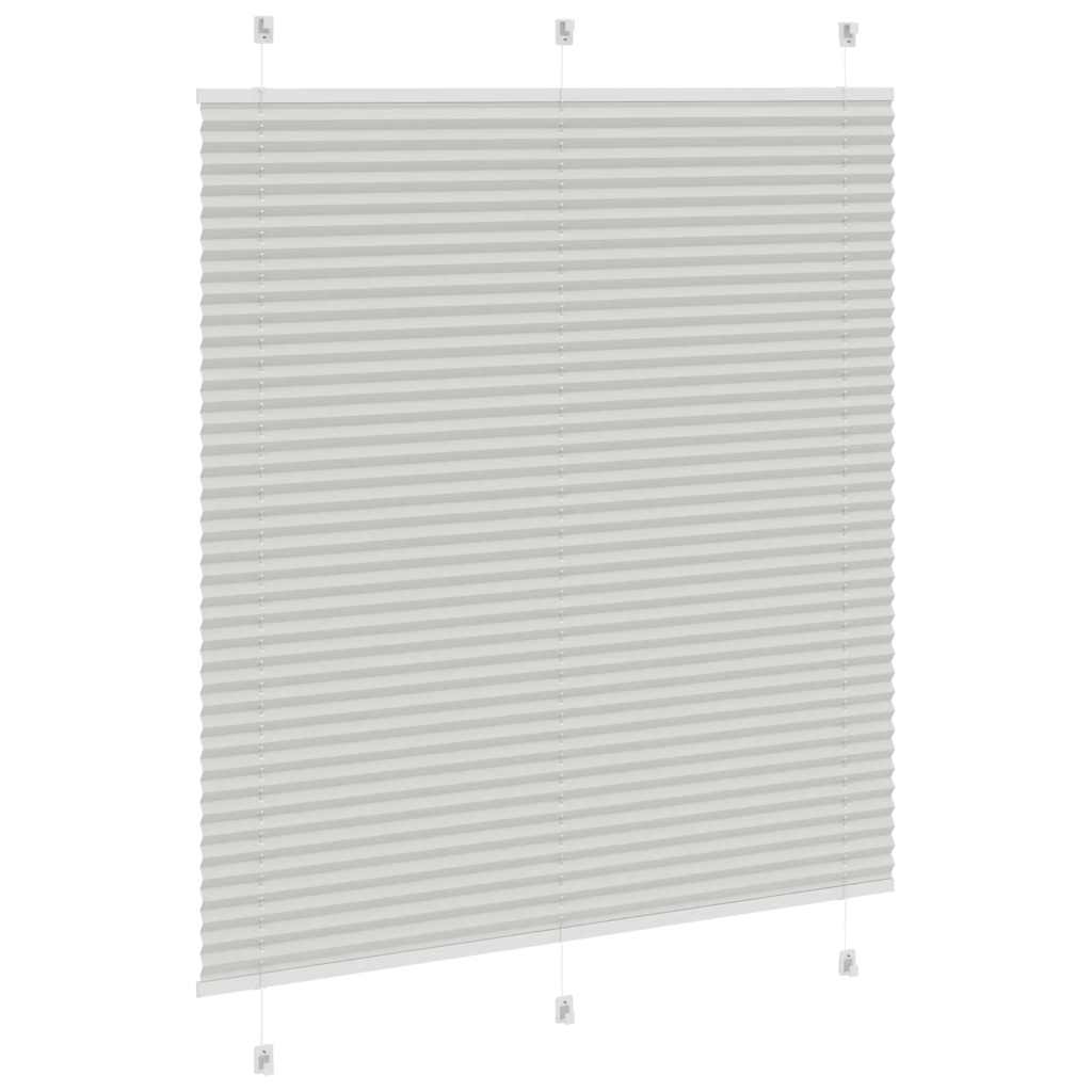 vidaXL Πλισέ περσίδα ανοιχτό γκρι 115x150 cm Πλάτος υφάσματος 114,4 cm
