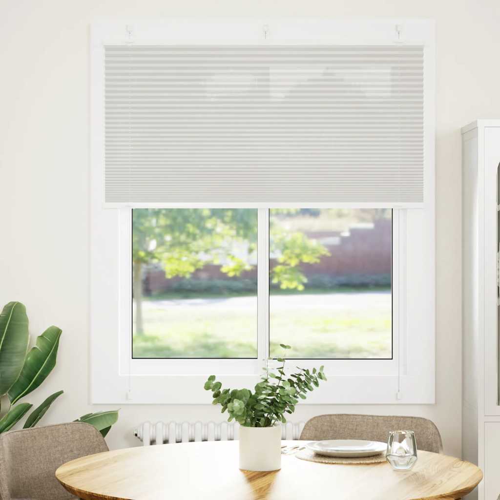 vidaXL Πλισέ περσίδα ανοιχτό γκρι 120x150 cm Πλάτος υφάσματος 119,4 cm
