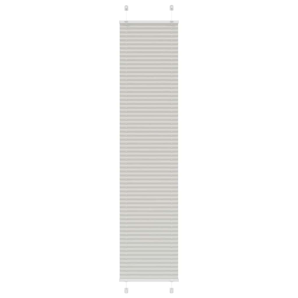 vidaXL Πλισέ περσίδα ανοιχτό γκρι 40x200 cm Πλάτος υφάσματος 39,4 cm