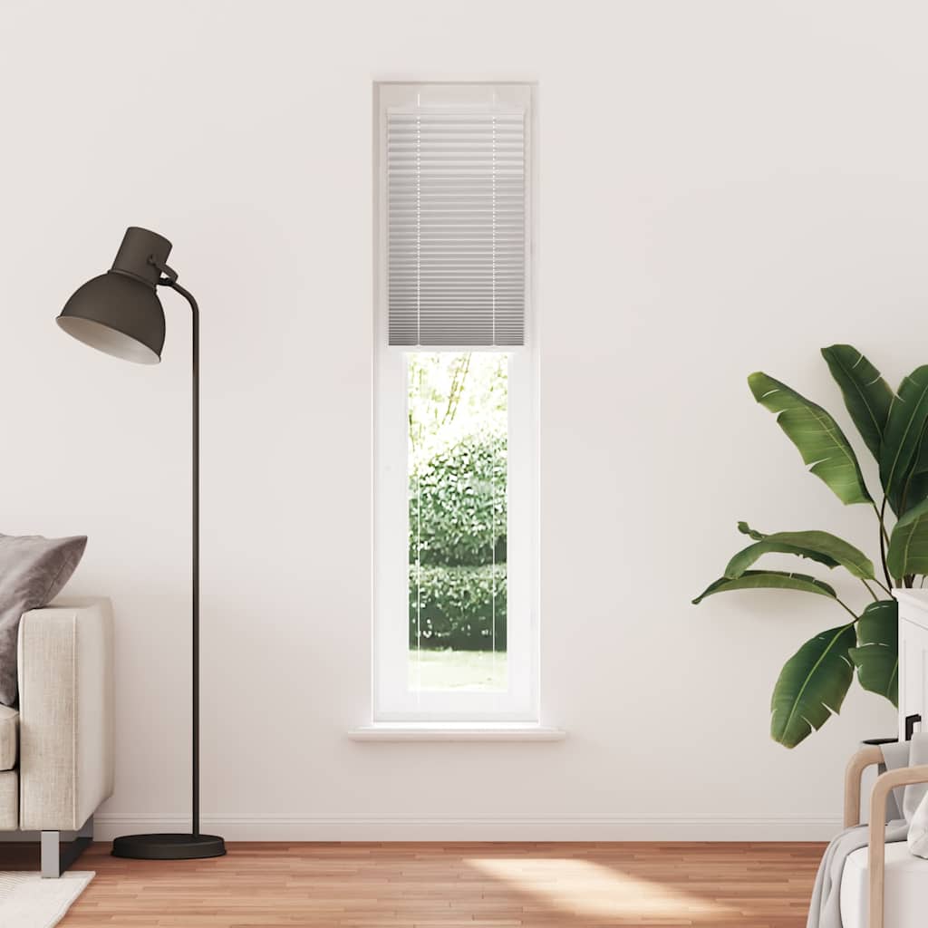 vidaXL Πλισέ περσίδα ανοιχτό γκρι 40x200 cm Πλάτος υφάσματος 39,4 cm