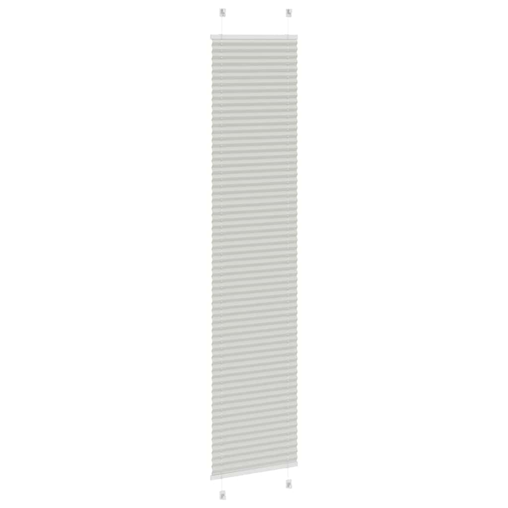 vidaXL Πλισέ περσίδα ανοιχτό γκρι 40x200 cm Πλάτος υφάσματος 39,4 cm