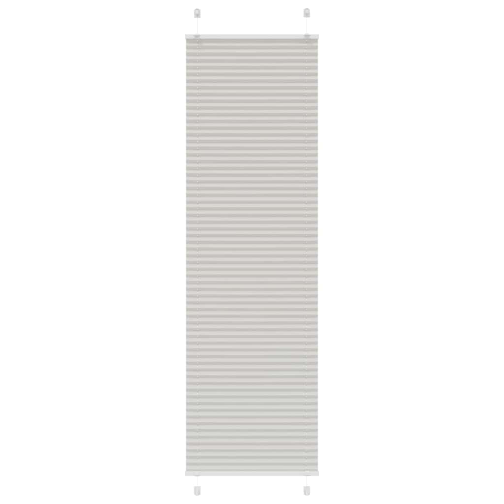 vidaXL Πλισέ περσίδα ανοιχτό γκρι 65x200 cm Πλάτος υφάσματος 64,4 cm