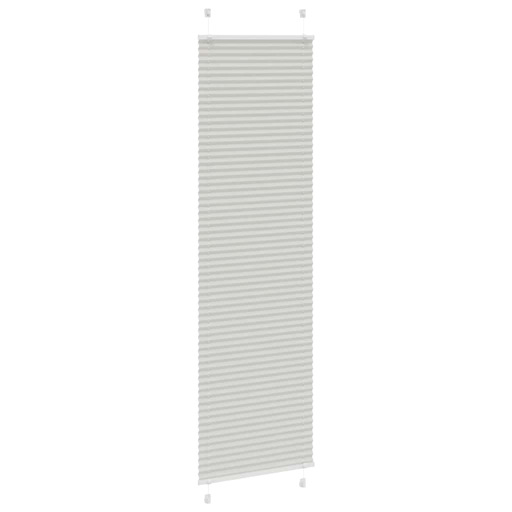 vidaXL Πλισέ περσίδα ανοιχτό γκρι 65x200 cm Πλάτος υφάσματος 64,4 cm