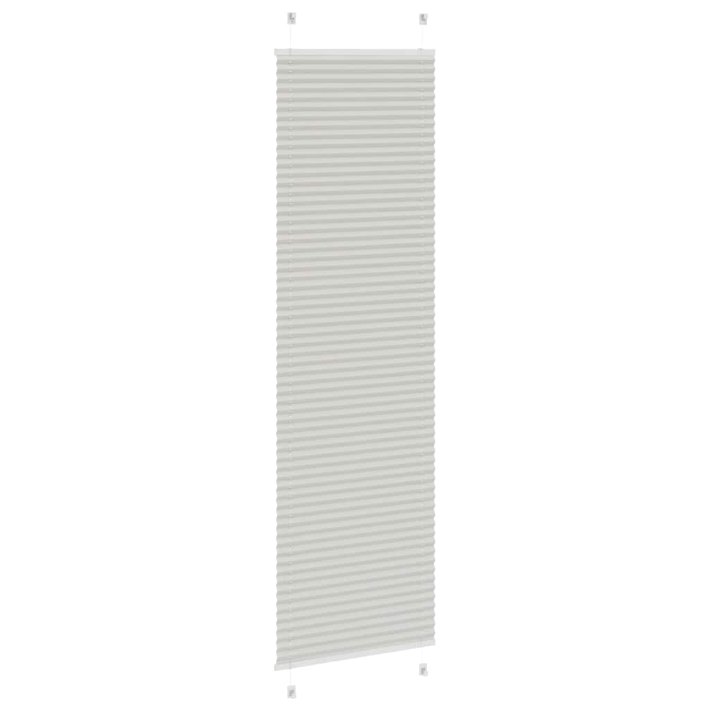 vidaXL Πλισέ περσίδα ανοιχτό γκρι 65x200 cm Πλάτος υφάσματος 64,4 cm