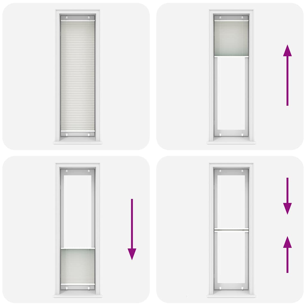 vidaXL Πλισέ περσίδα ανοιχτό γκρι 65x200 cm Πλάτος υφάσματος 64,4 cm