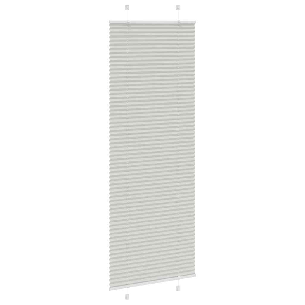 vidaXL Πλισέ περσίδα ανοιχτό γκρι 70x200 cm Πλάτος υφάσματος 69,4 cm