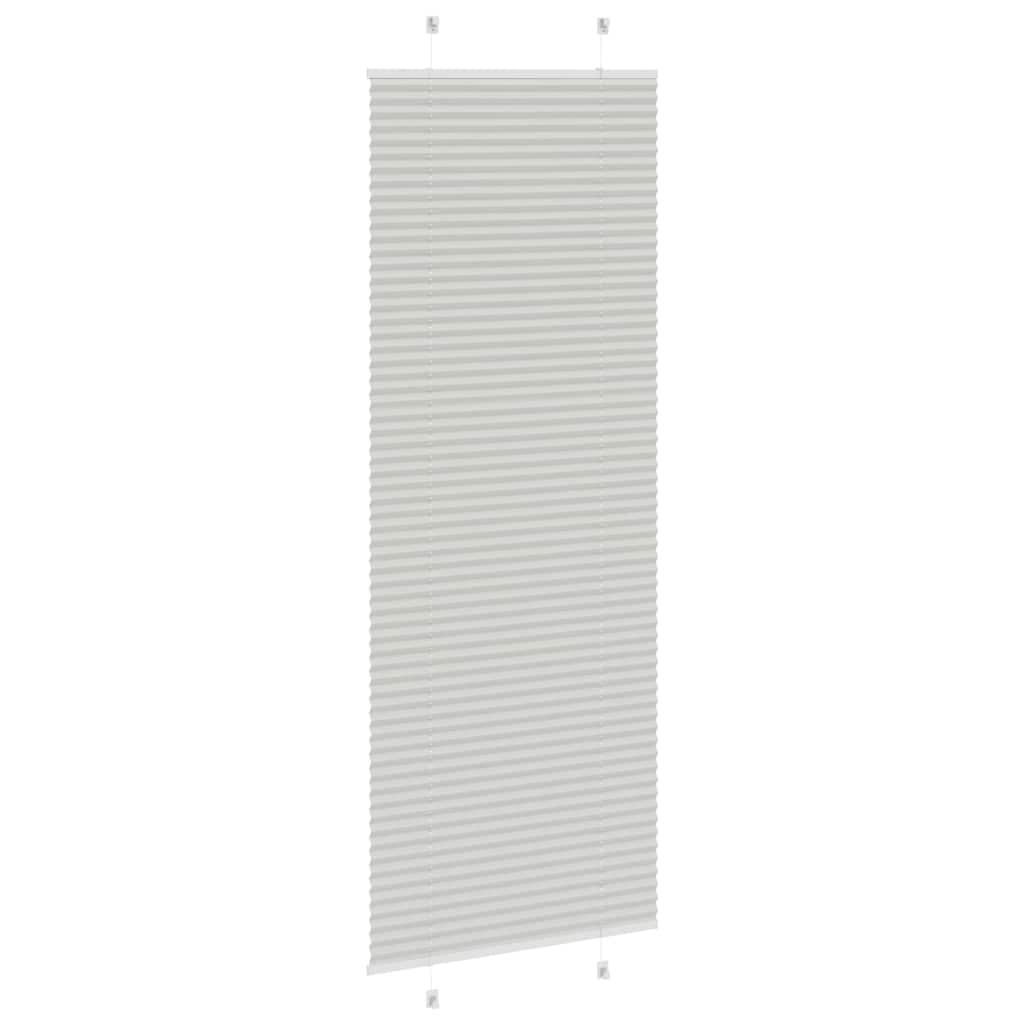 vidaXL Πλισέ περσίδα ανοιχτό γκρι 70x200 cm Πλάτος υφάσματος 69,4 cm