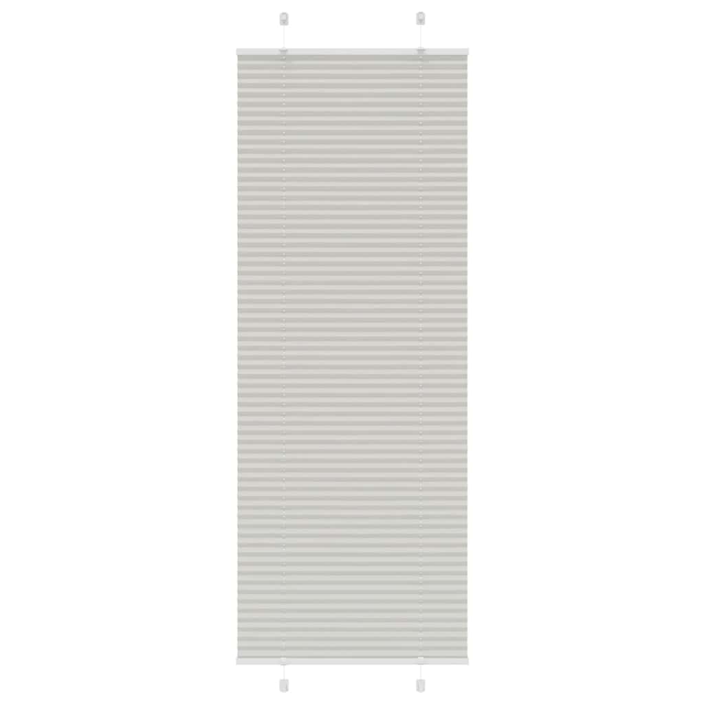 vidaXL Πλισέ περσίδα ανοιχτό γκρι 75x200 cm Πλάτος υφάσματος 74,4 cm