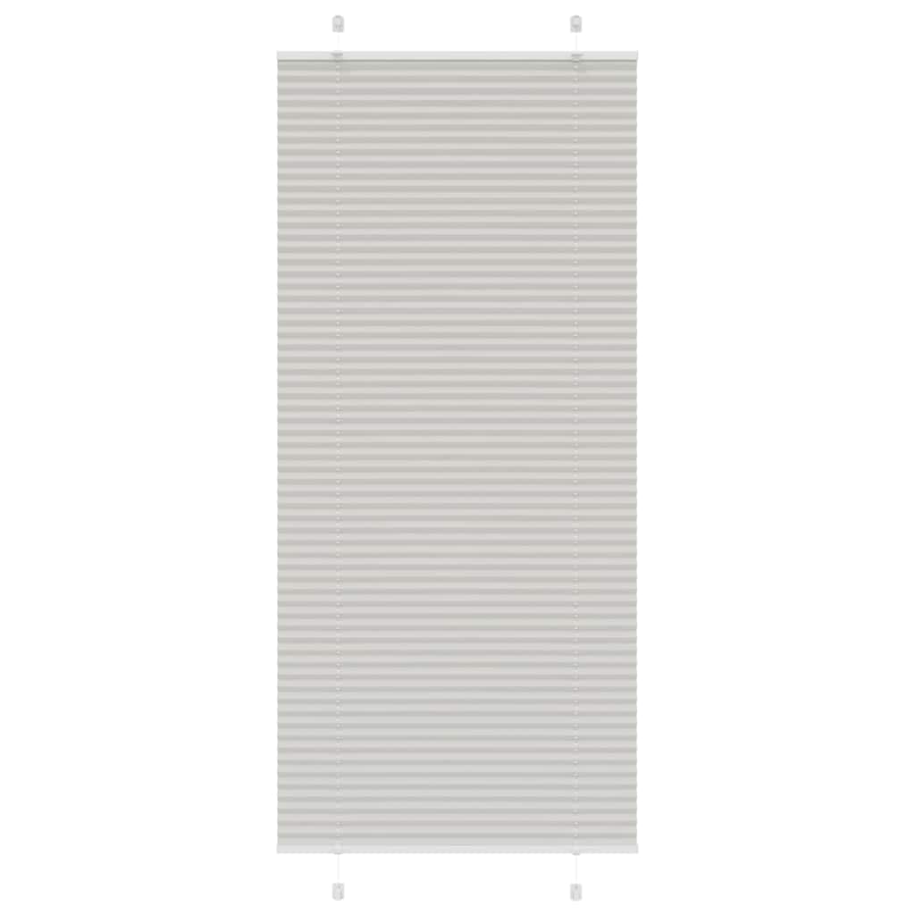 vidaXL Πλισέ περσίδα ανοιχτό γκρι 90x200 cm Πλάτος υφάσματος 89,4 cm