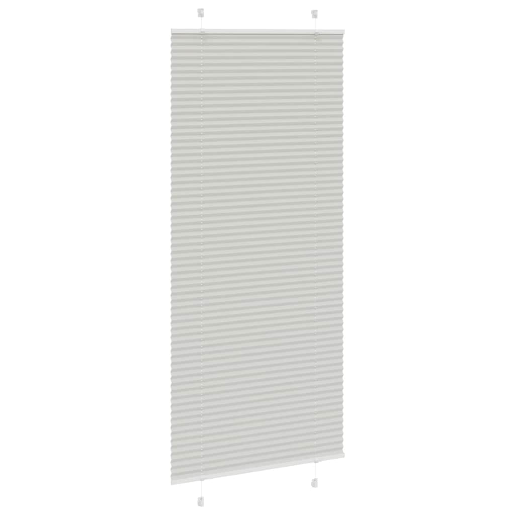 vidaXL Πλισέ περσίδα ανοιχτό γκρι 95x200 cm Πλάτος υφάσματος 94,4 cm