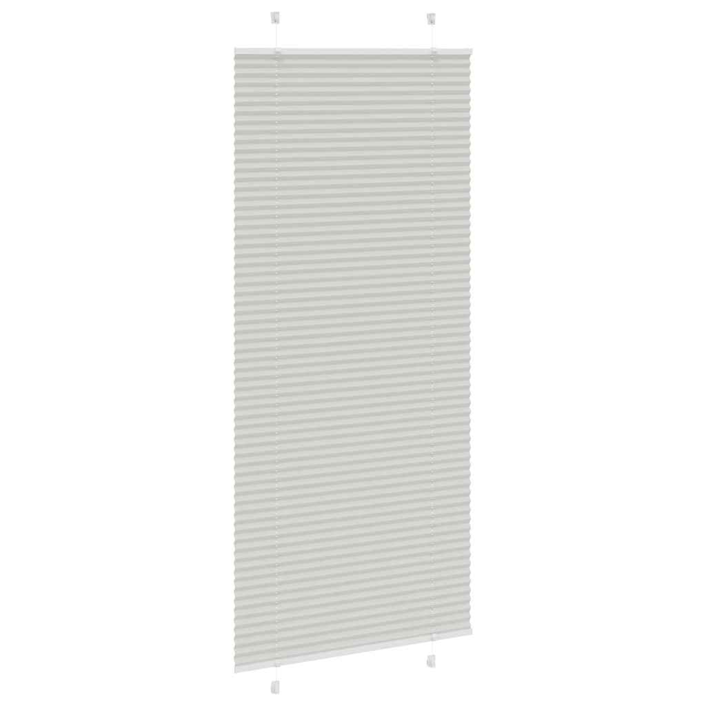 vidaXL Πλισέ περσίδα ανοιχτό γκρι 100x200 cm Πλάτος υφάσματος 99,4 cm