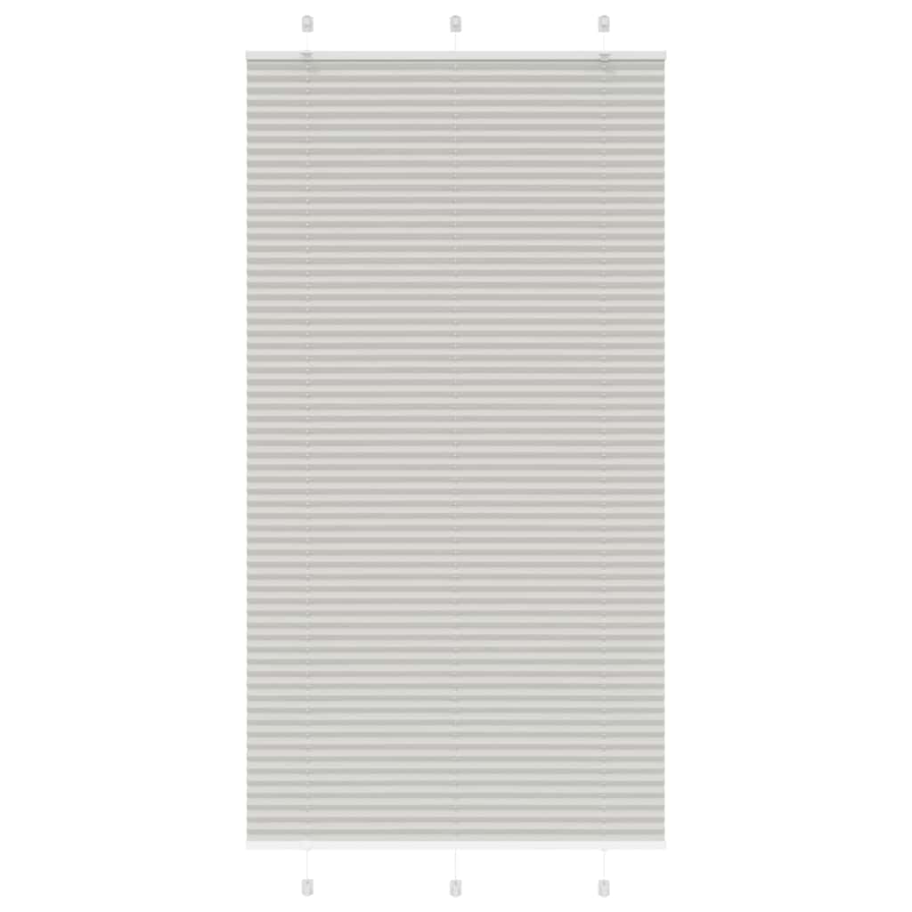 vidaXL Πλισέ περσίδα ανοιχτό γκρι 105x200 cm Πλάτος υφάσματος 104,4 cm