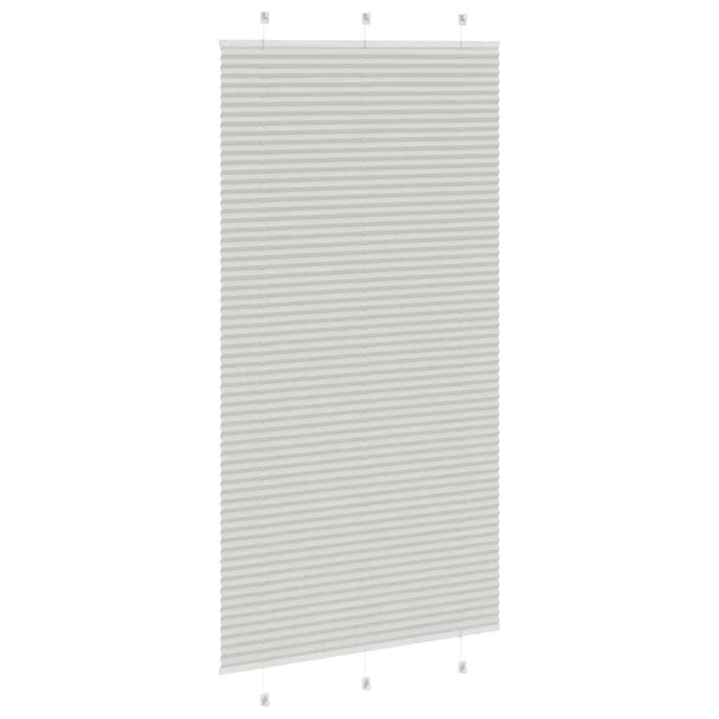 vidaXL Πλισέ περσίδα ανοιχτό γκρι 105x200 cm Πλάτος υφάσματος 104,4 cm