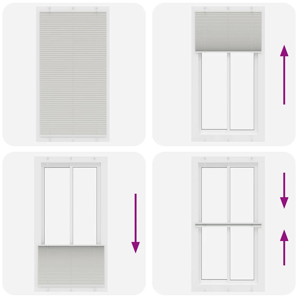 vidaXL Πλισέ περσίδα ανοιχτό γκρι 105x200 cm Πλάτος υφάσματος 104,4 cm