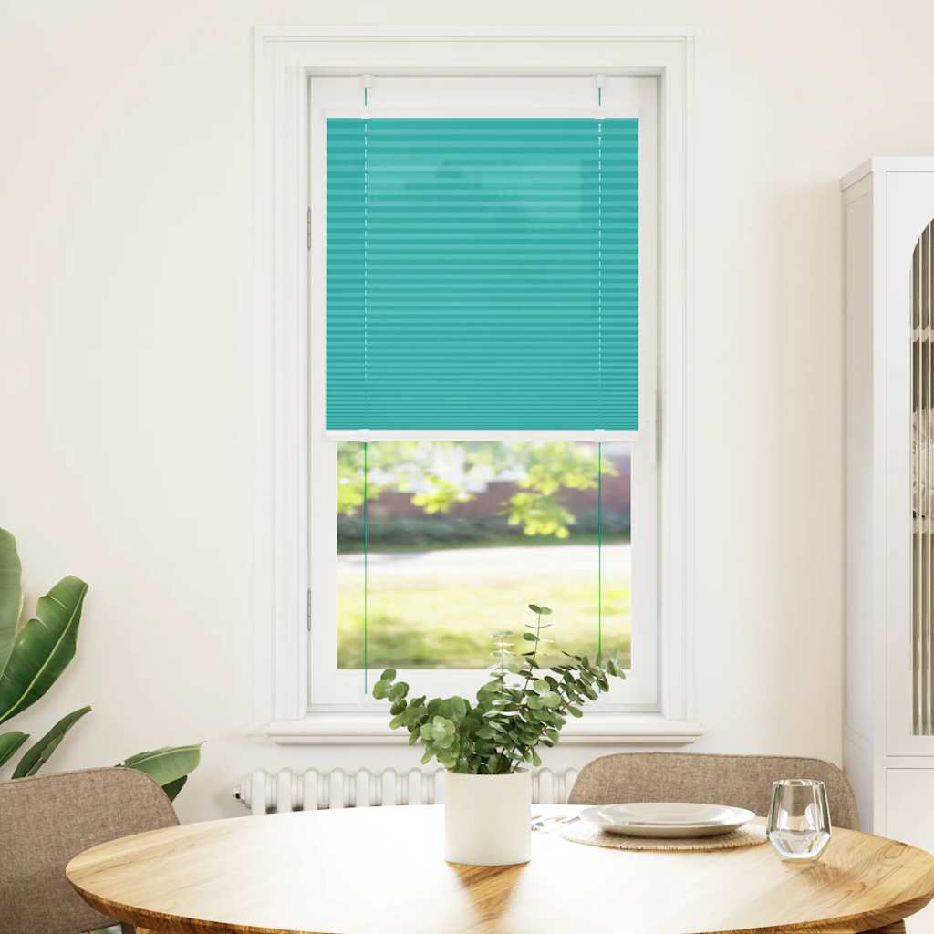 vidaXL Πλισέ Στόρι Πετρόλ Πράσινο 65x100 εκ. Πλάτος Υφάσματος 64,4 εκ. Πολυεστέρας