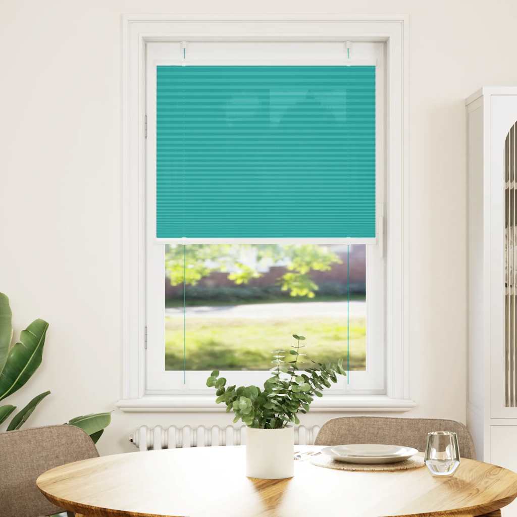 vidaXL Πλισέ Στόρι Πετρόλ Πράσινο 80x100 εκ. Πλάτος Υφάσματος 79,4 εκ. Πολυεστέρας