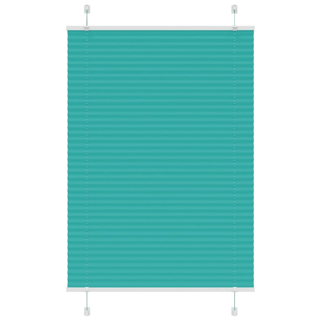 vidaXL Πλισέ περσίδα πετρόλ πράσινο 100x150 cm Πλάτος υφάσματος 99,4cm