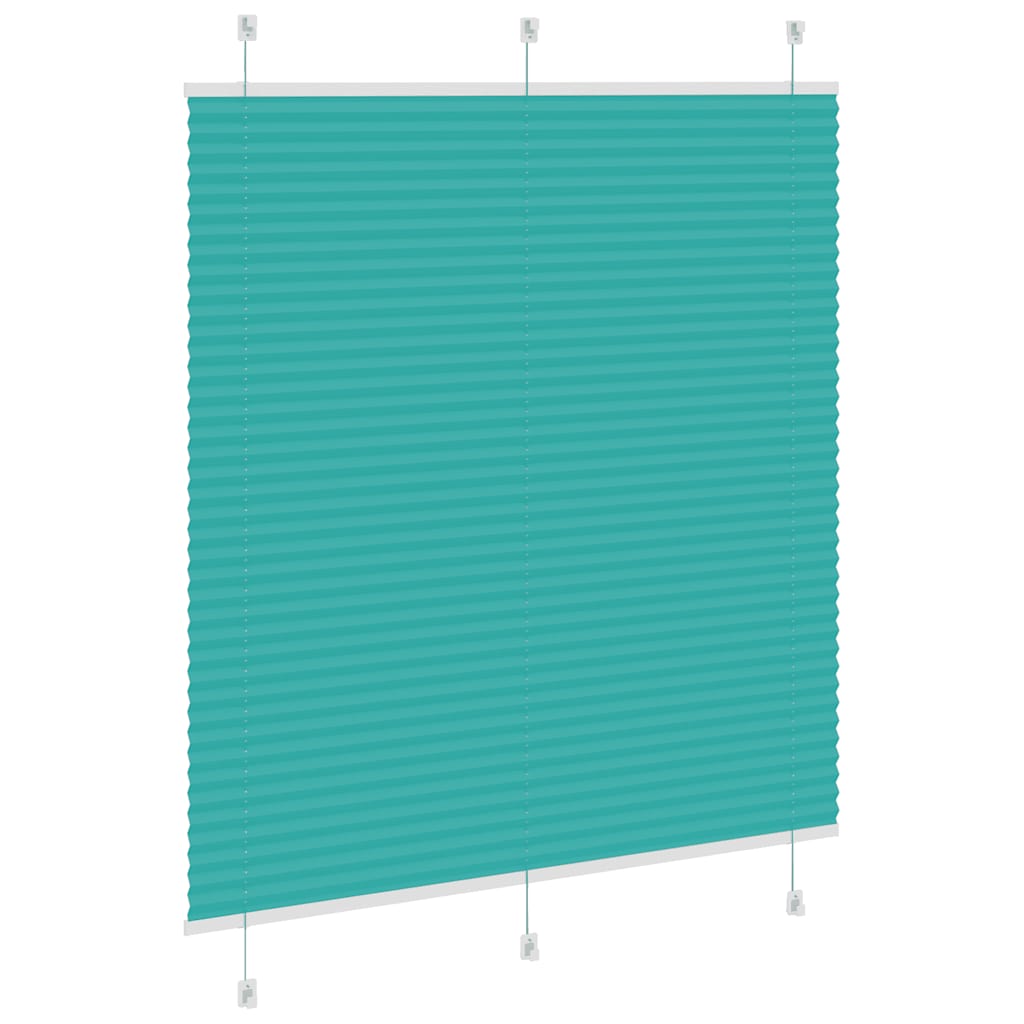 vidaXL Πλισέ περσίδα Petrol Green 120x150 cm Πλάτος υφάσματος 119,4 cm