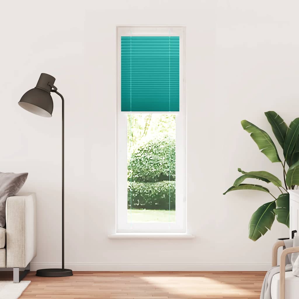 vidaXL Πλισέ Στόρι Πετρόλ Πράσινο 60x200 εκ. Πλάτος Υφάσματος 59,4 εκ. Πολυεστέρας