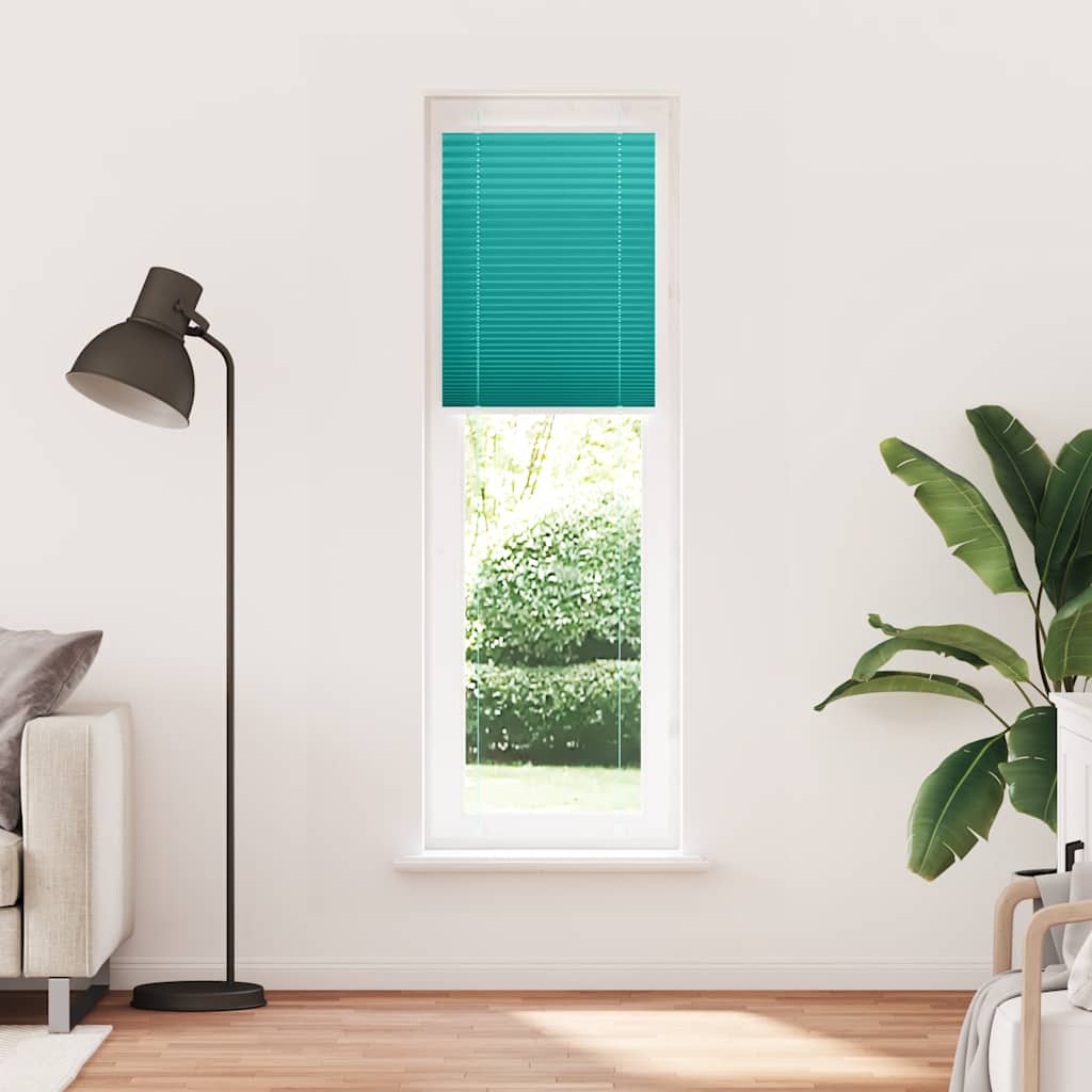 vidaXL Πλισέ Στόρι Πετρόλ Πράσινο 65x200 εκ. Πλάτος Υφάσματος 64,4 εκ. Πολυεστέρας