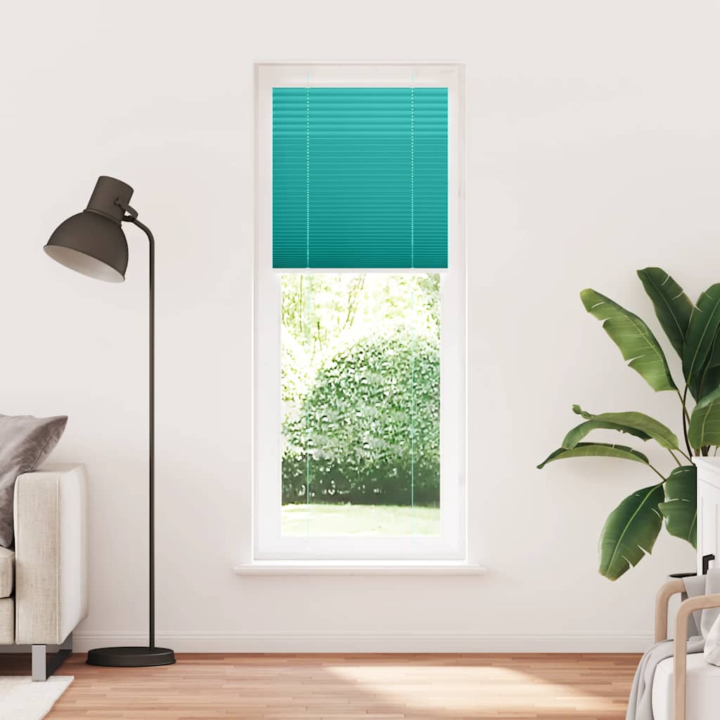 vidaXL Πλισέ Στόρι Πετρόλ Πράσινο 80x200 εκ. Πλάτος Υφάσματος 79,4 εκ. Πολυεστέρας