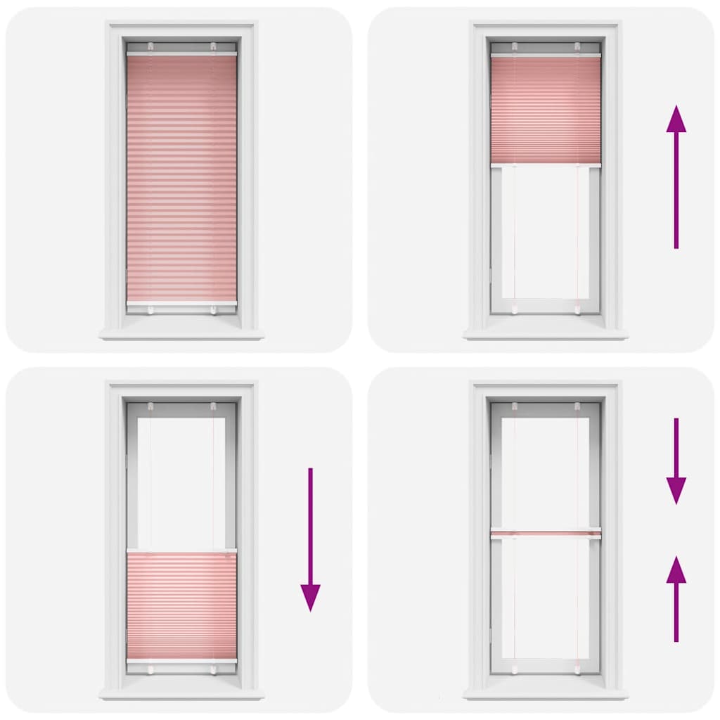 vidaXL Πλισέ Στόρι Ροζ 55x100 εκ. Πλάτος Υφάσματος 54,4 εκ. Πολυεστέρας