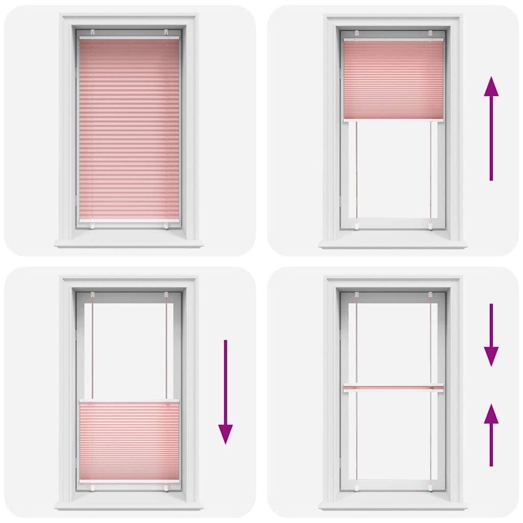 vidaXL Πλισέ Στόρι Ροζ 75x150 εκ. Πλάτος Υφάσματος 74,4 εκ. Πολυεστέρας