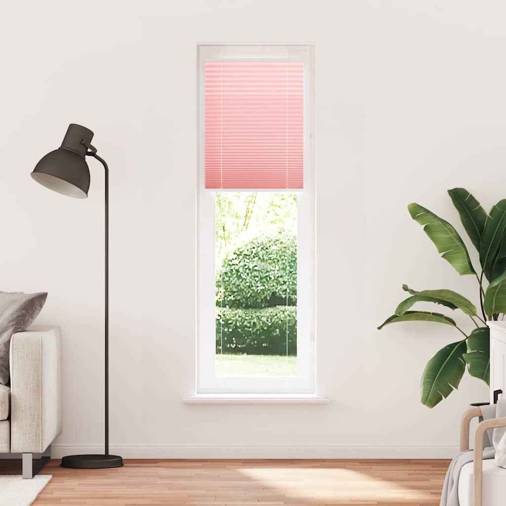 vidaXL Πλισέ Στόρι Ροζ 65x200 εκ. Πλάτος Υφάσματος 64,4 εκ. Πολυεστέρας