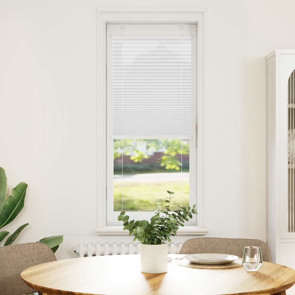 vidaXL Πλισέ περσίδα Λευκό 40x100 cm Πλάτος υφάσματος 39,4 cm