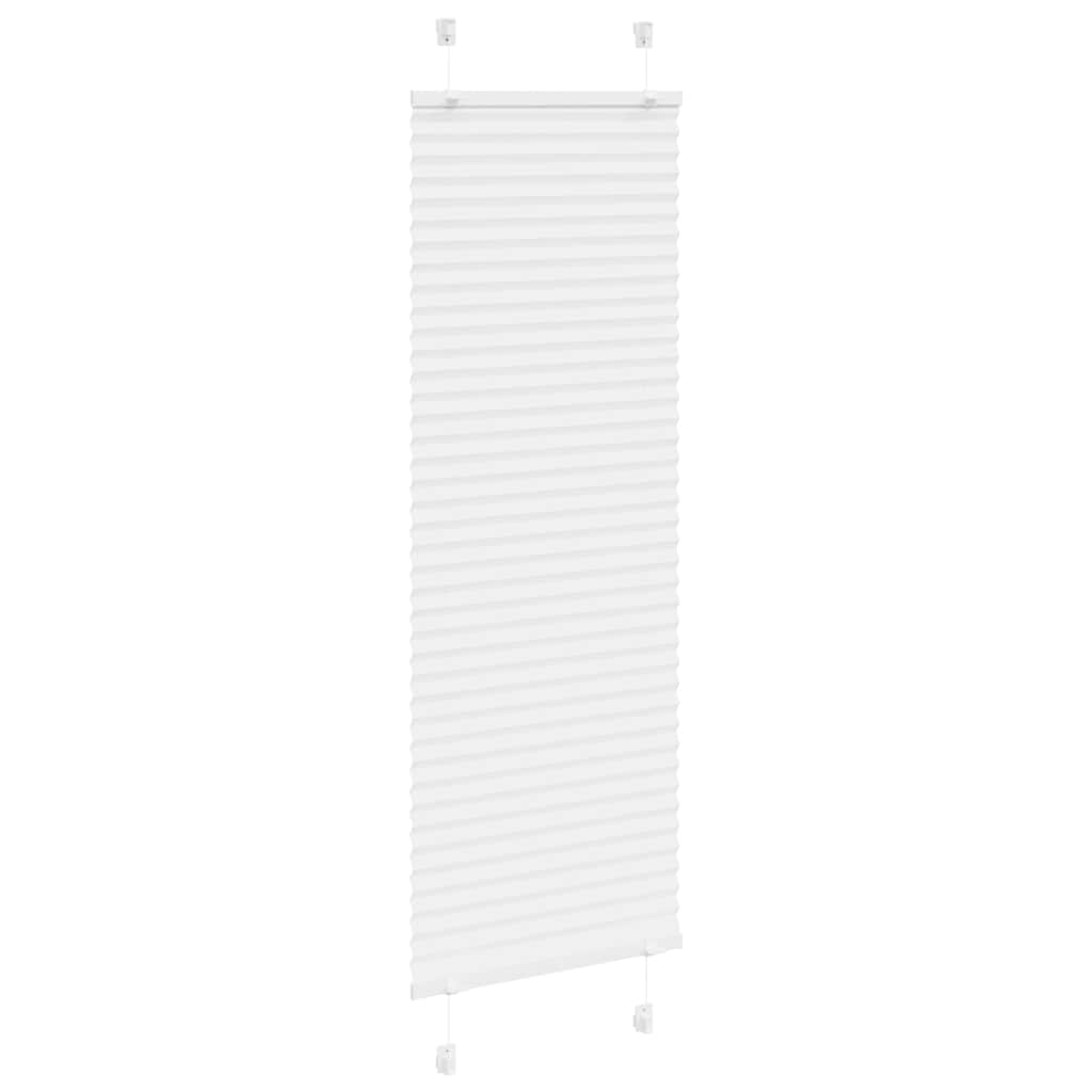 vidaXL Πλισέ περσίδα Λευκό 50x100 cm Πλάτος υφάσματος 49,4 cm