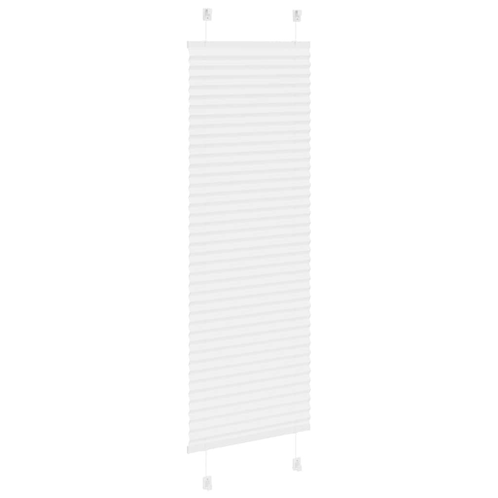 vidaXL Πλισέ περσίδα Λευκό 50x100 cm Πλάτος υφάσματος 49,4 cm