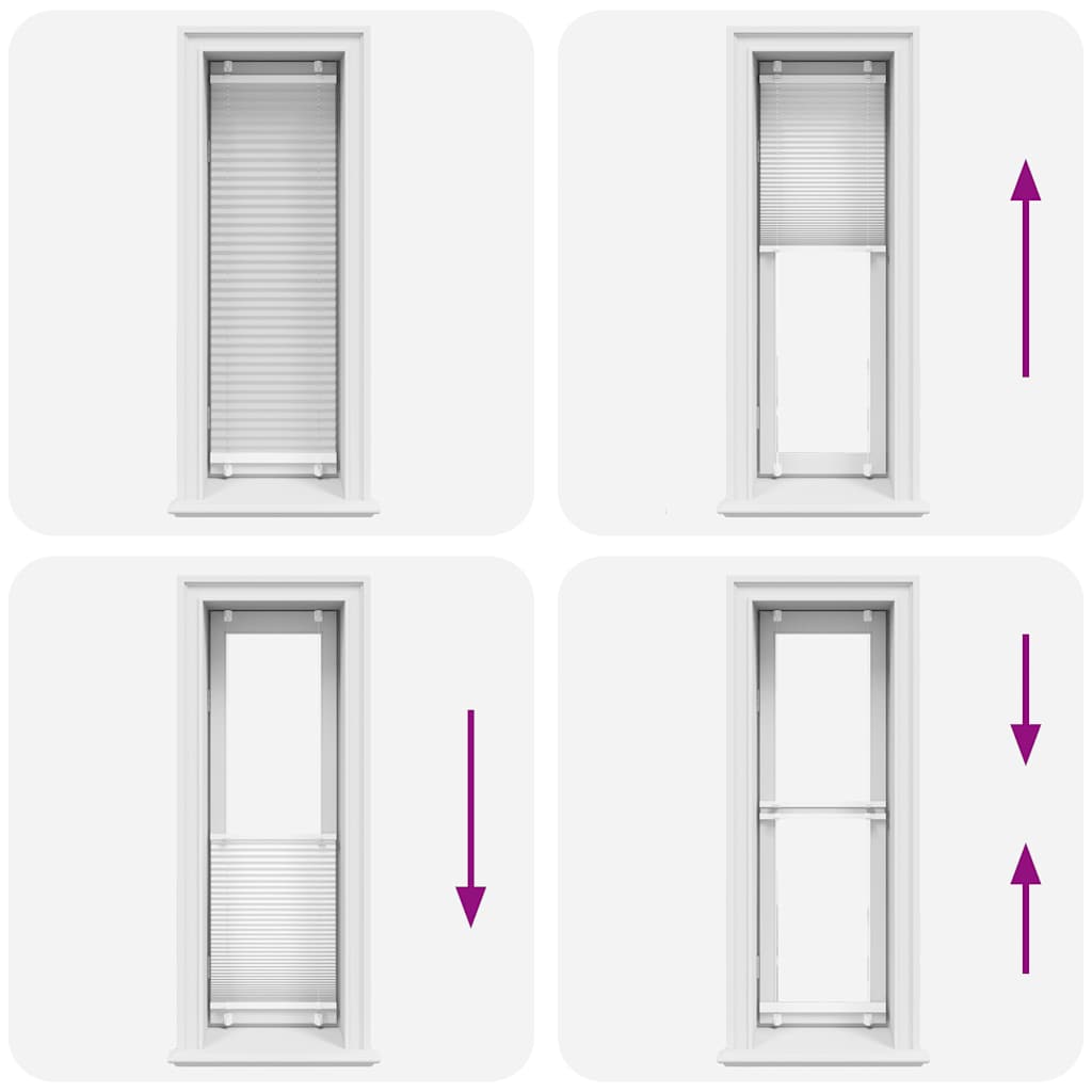 vidaXL Πλισέ περσίδα Λευκό 50x100 cm Πλάτος υφάσματος 49,4 cm