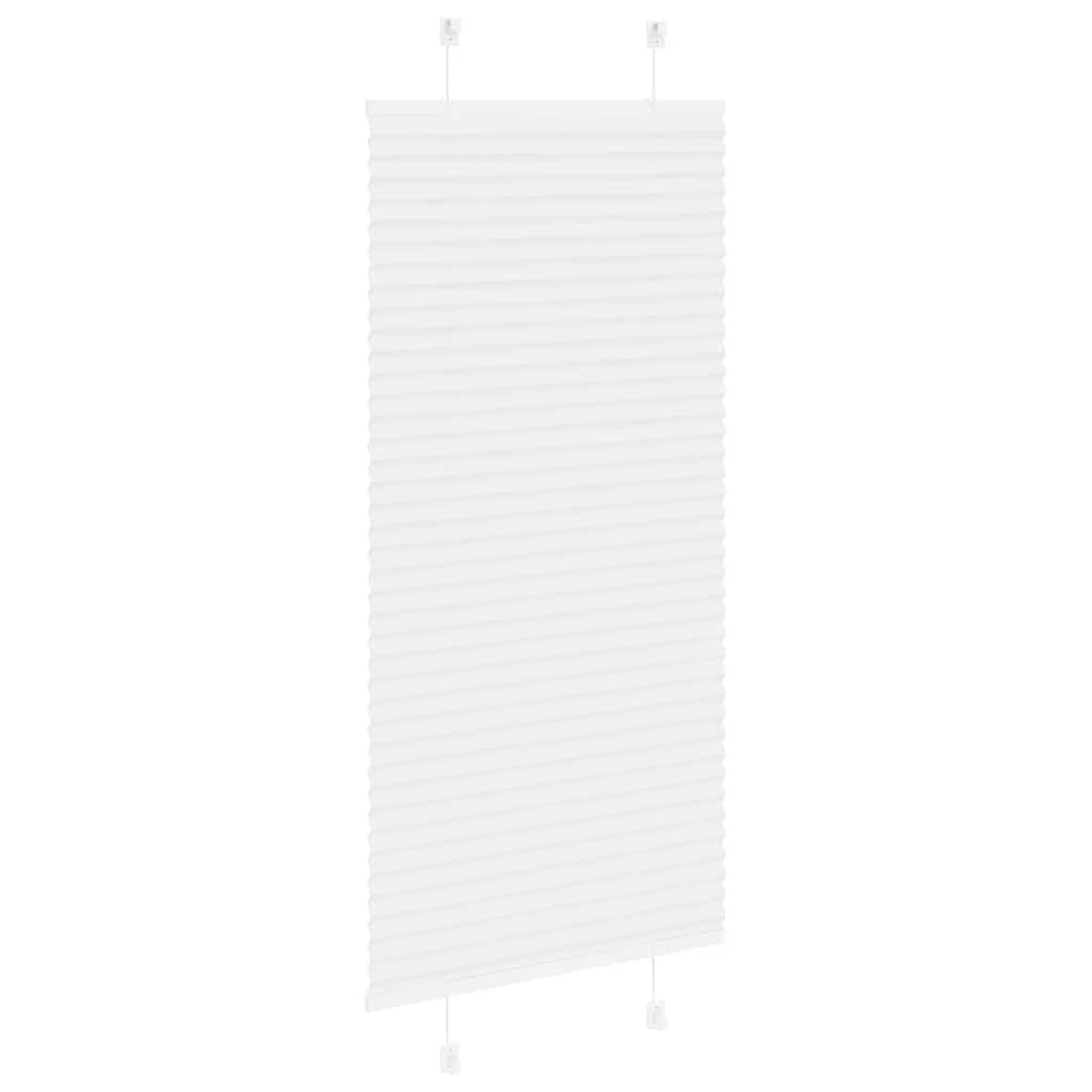 vidaXL Πλισέ περσίδα Λευκό 55x100 cm Πλάτος υφάσματος 54,4 cm