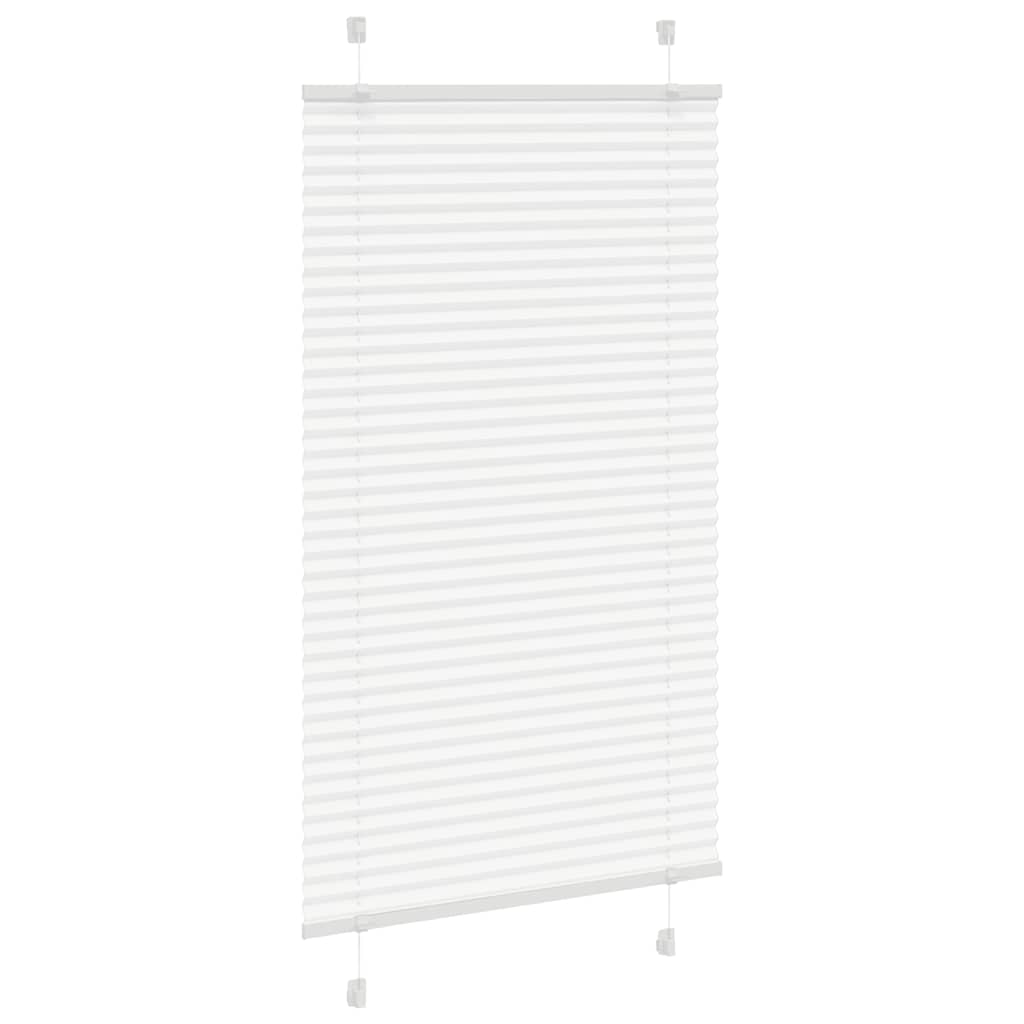 vidaXL Πλισέ περσίδα Λευκό 70x100 cm Πλάτος υφάσματος 69,4 cm