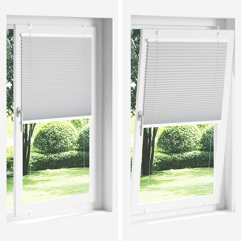 vidaXL Πλισέ περσίδα Λευκό 100x100 cm Πλάτος υφάσματος 99,4 cm