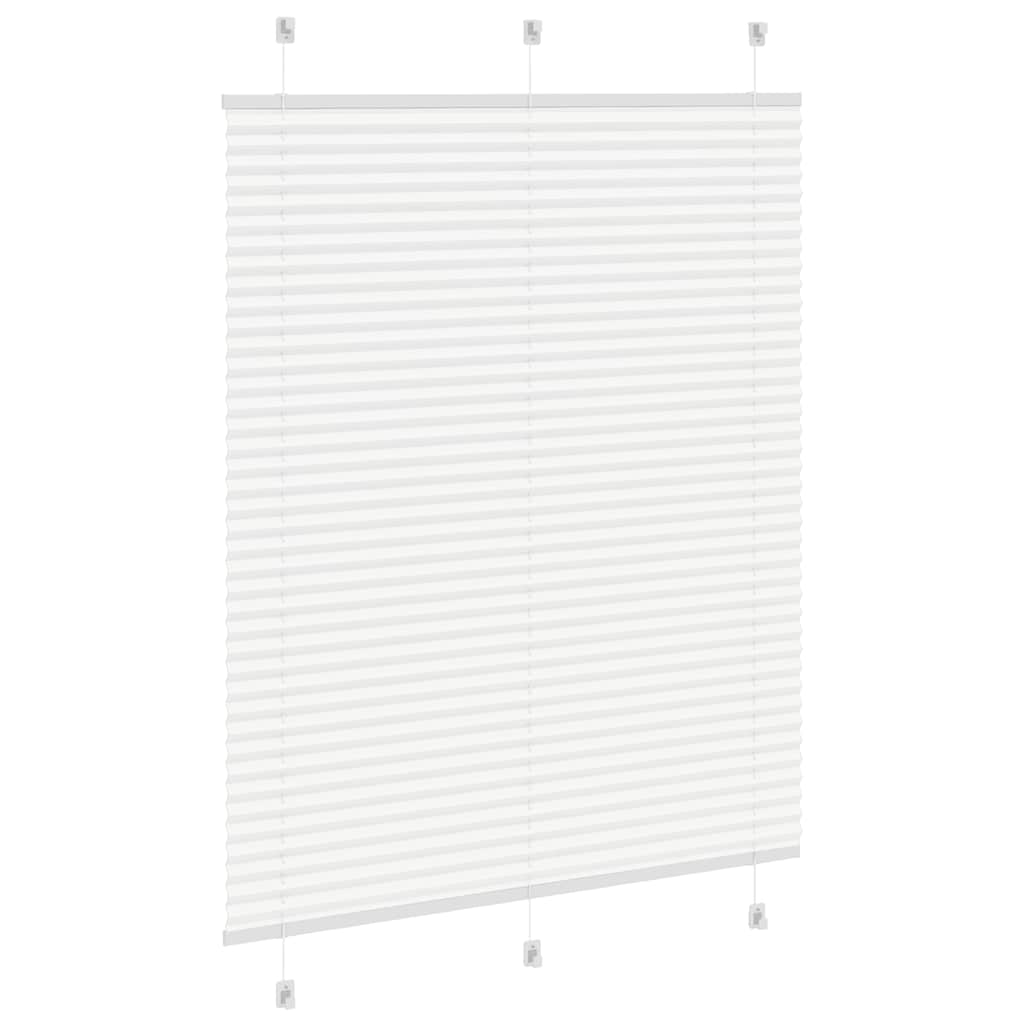 vidaXL Πλισέ περσίδα Λευκό 105x100 cm Πλάτος υφάσματος 104,4 cm