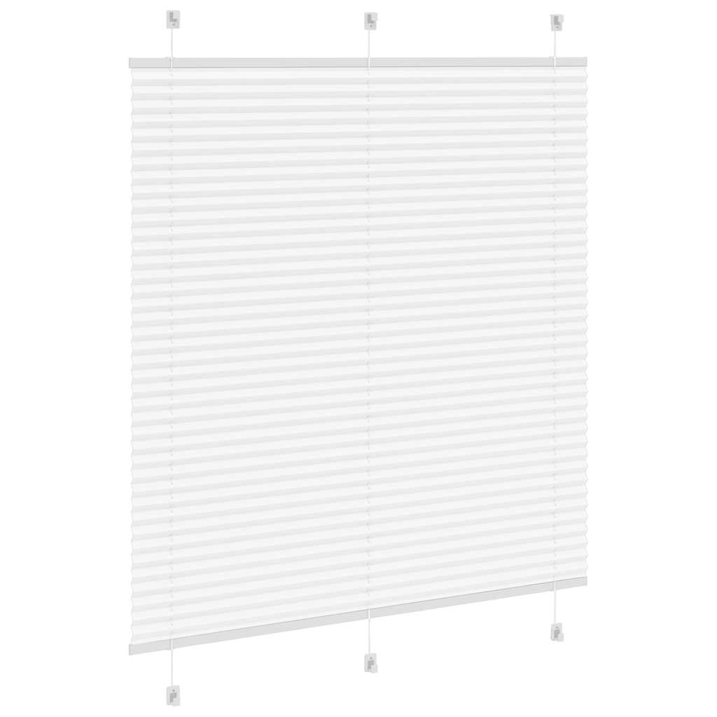 vidaXL Πλισέ περσίδα Λευκό 115x100 cm Πλάτος υφάσματος 114,4 cm