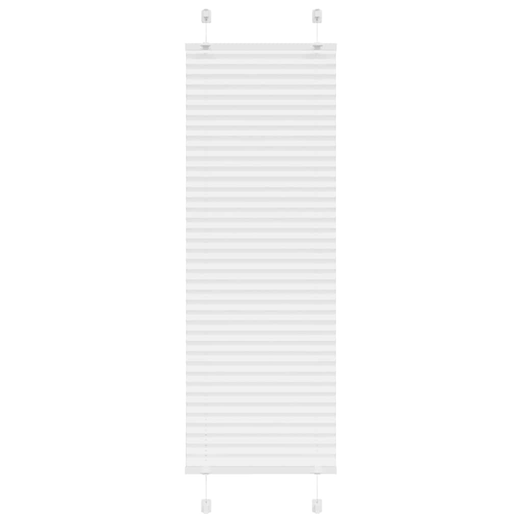 vidaXL Πλισέ περσίδα Λευκό 45x150 cm Πλάτος υφάσματος 44,4 cm