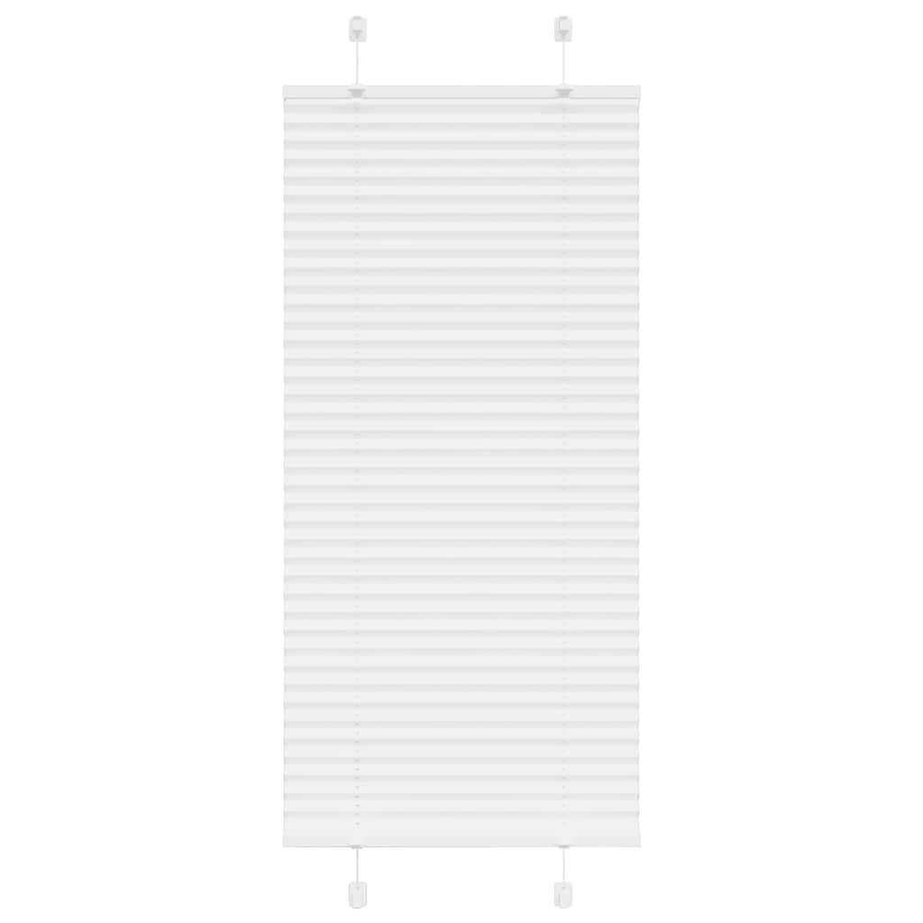 vidaXL Πλισέ περσίδα Λευκό 55x150 cm Πλάτος υφάσματος 54,4 cm