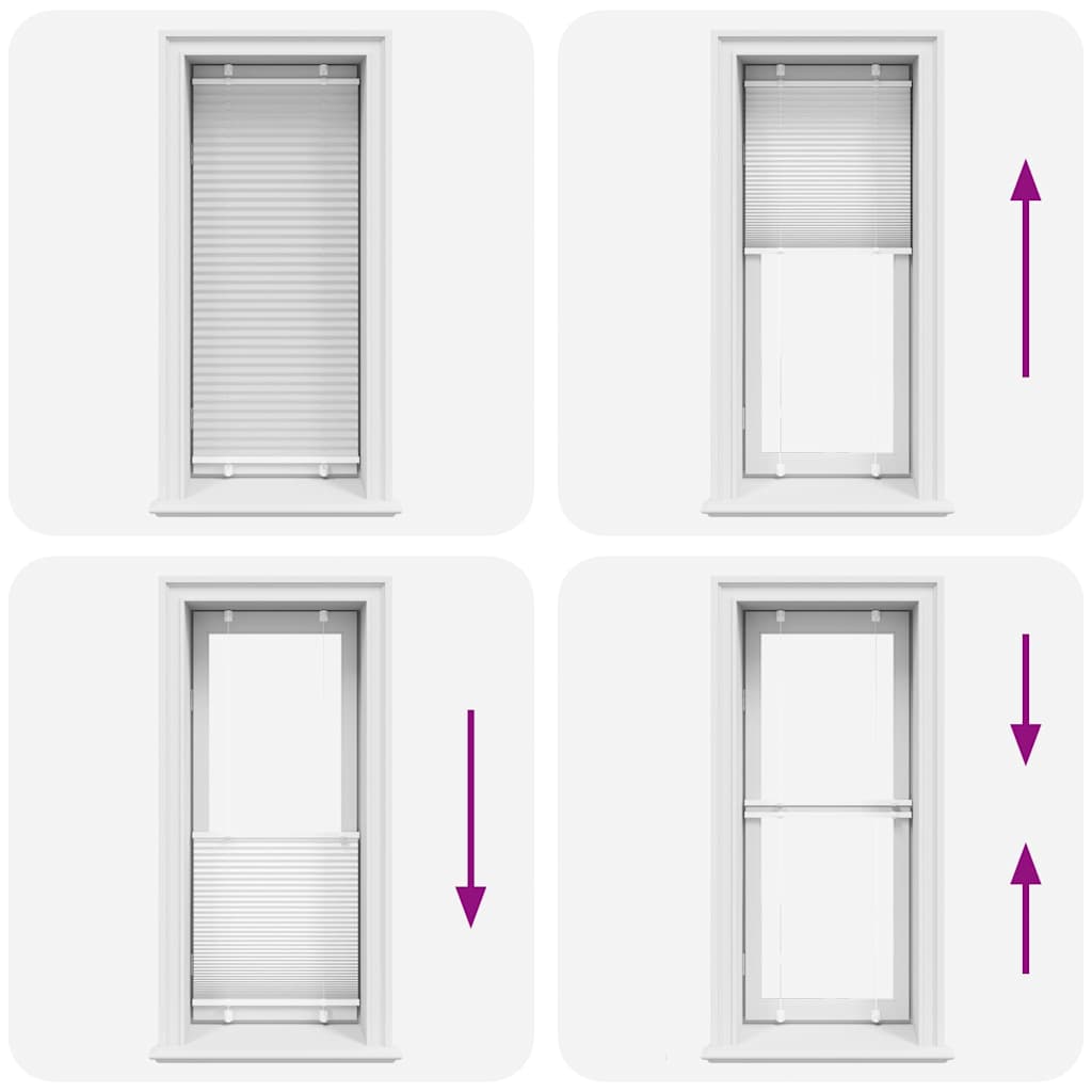 vidaXL Πλισέ περσίδα Λευκό 55x150 cm Πλάτος υφάσματος 54,4 cm