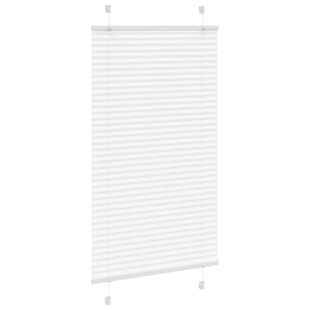 vidaXL Πλισέ περσίδα Λευκό 75x150 cm Πλάτος υφάσματος 74,4 cm
