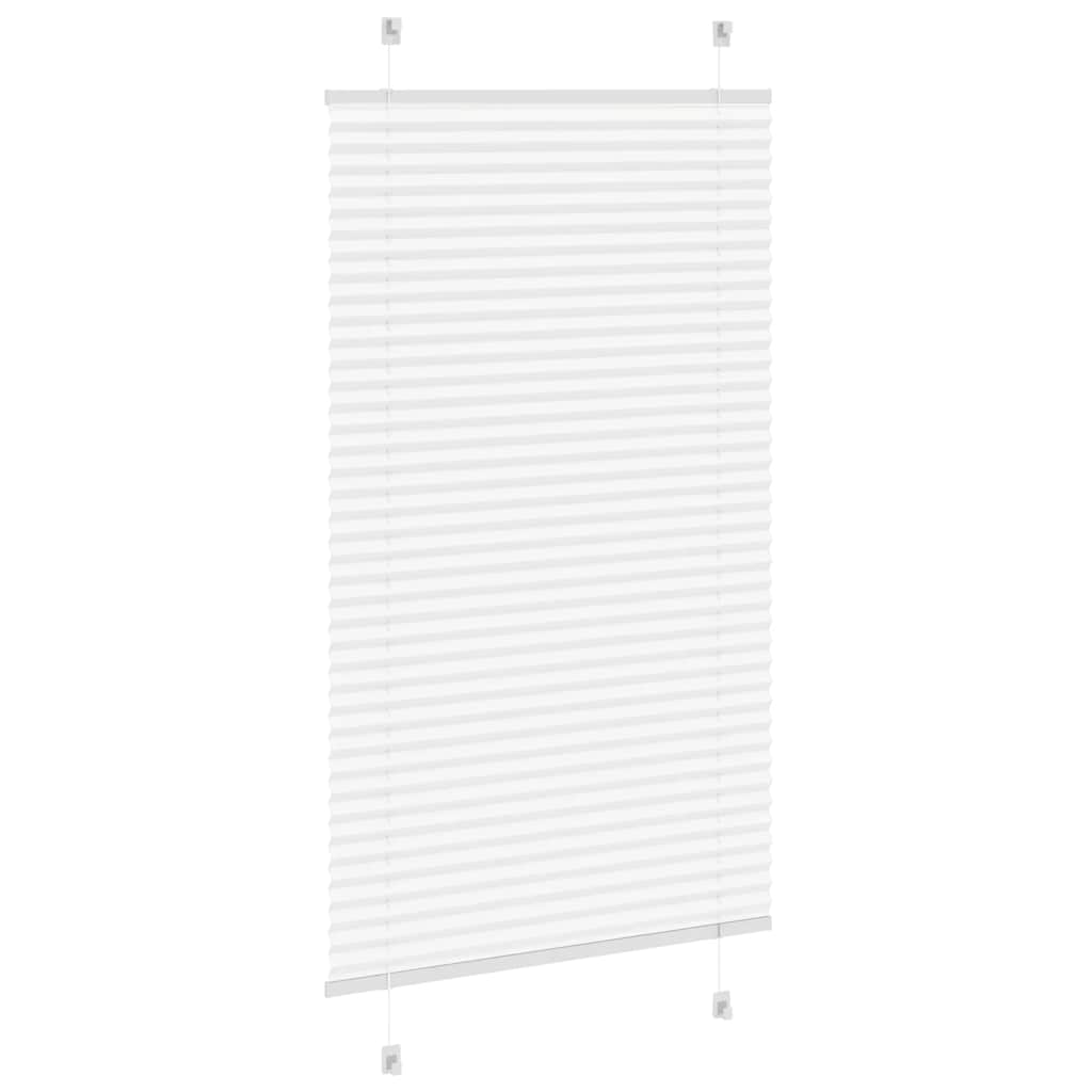 vidaXL Πλισέ περσίδα Λευκό 75x150 cm Πλάτος υφάσματος 74,4 cm