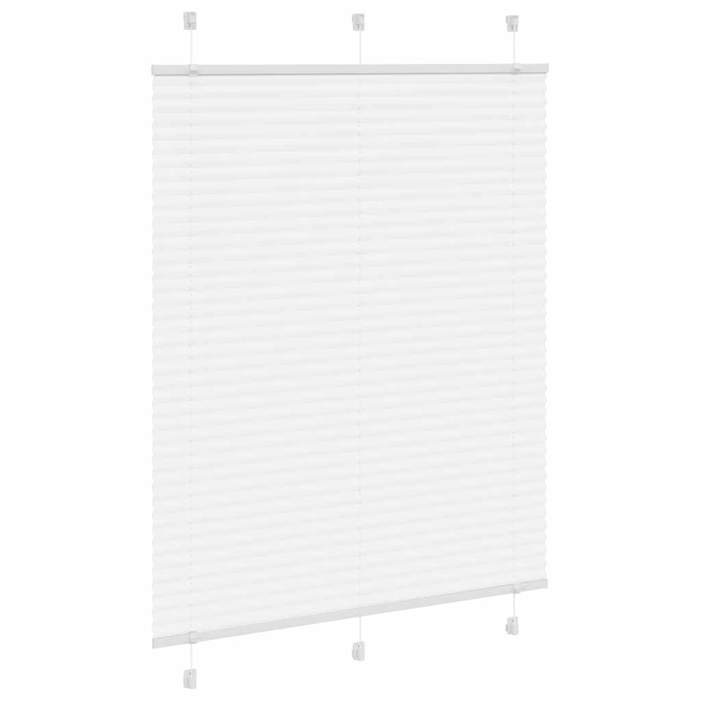 vidaXL Πλισέ περσίδα Λευκό 110x150 cm Πλάτος υφάσματος 109,4 cm