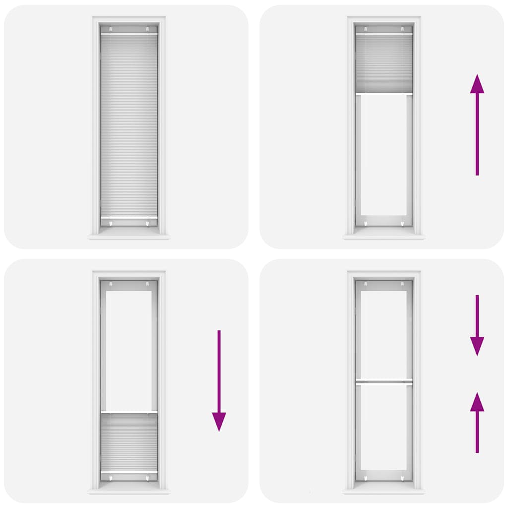 vidaXL Πλισέ περσίδα Λευκό 55x200 cm Πλάτος υφάσματος 54,4 cm