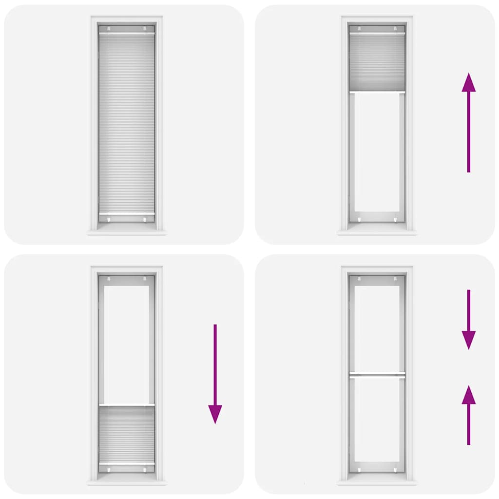 vidaXL Πλισέ περσίδα Λευκό 65x200 cm Πλάτος υφάσματος 64,4 cm