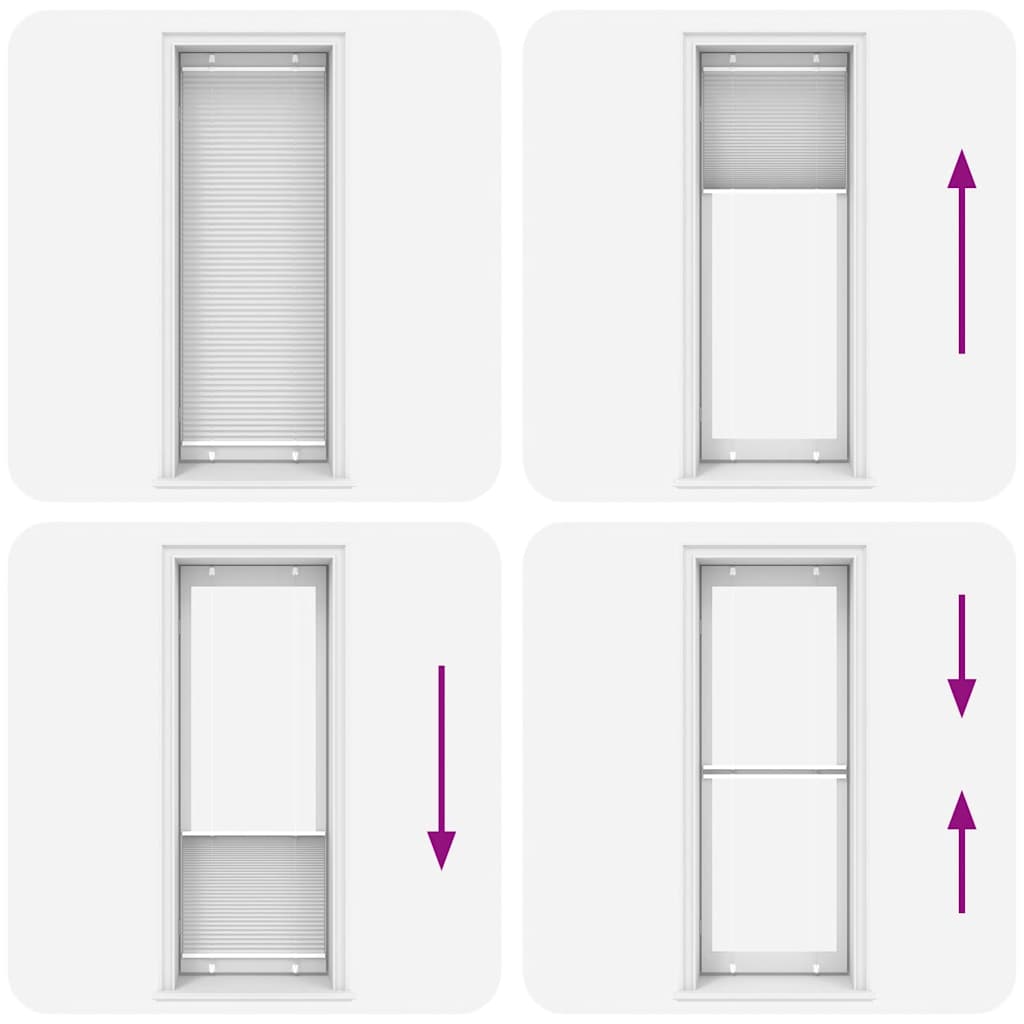 vidaXL Πλισέ περσίδα Λευκό 70x200 cm Πλάτος υφάσματος 69,4 cm