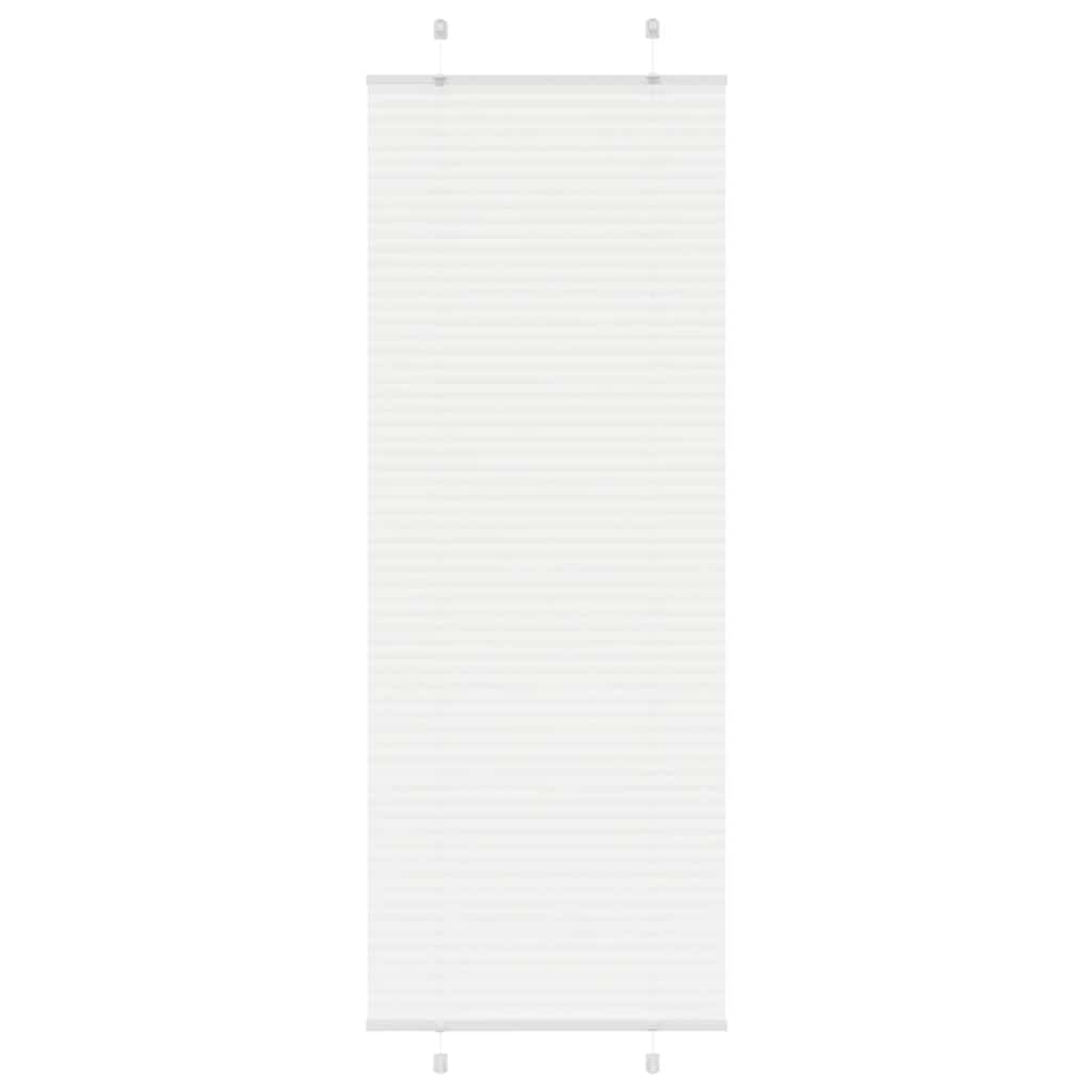 vidaXL Πλισέ περσίδα Λευκό 75x200 cm Πλάτος υφάσματος 74,4 cm