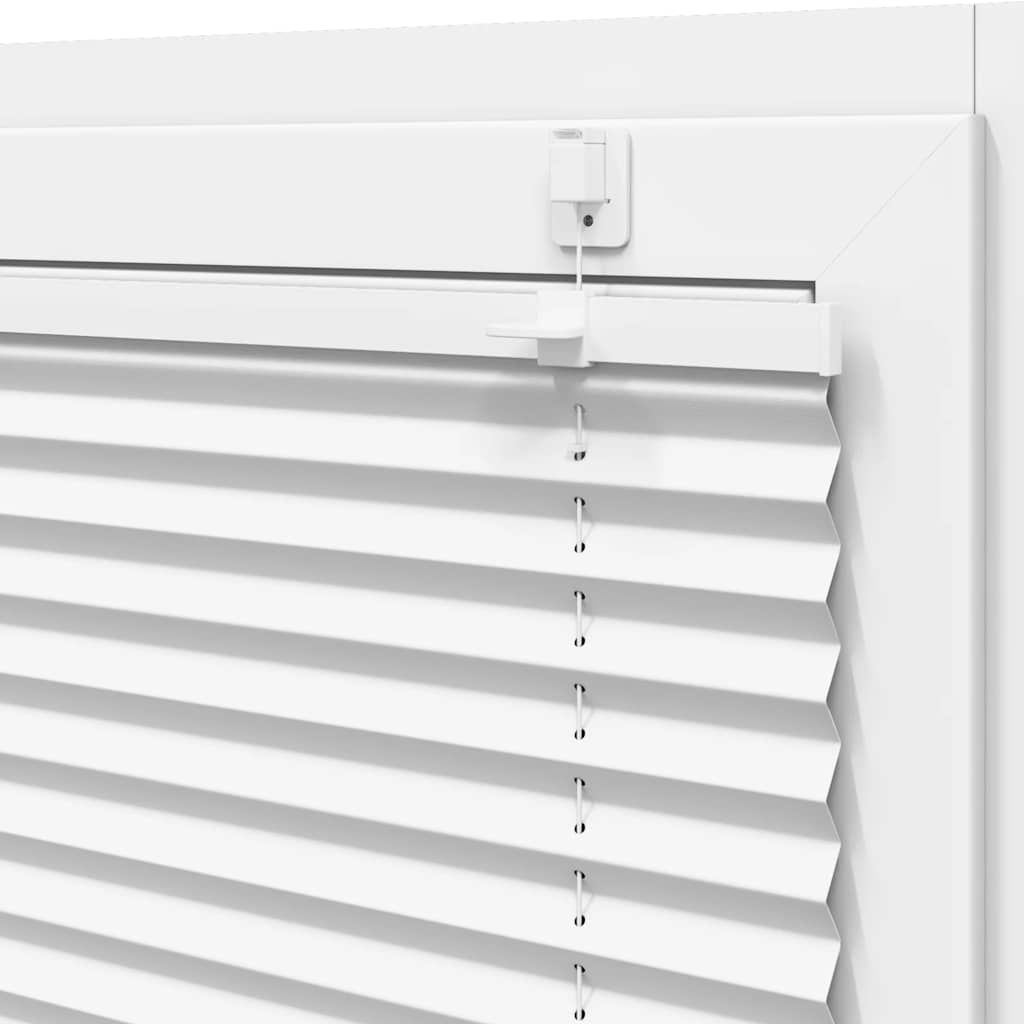 vidaXL Πλισέ περσίδα Λευκό 75x200 cm Πλάτος υφάσματος 74,4 cm