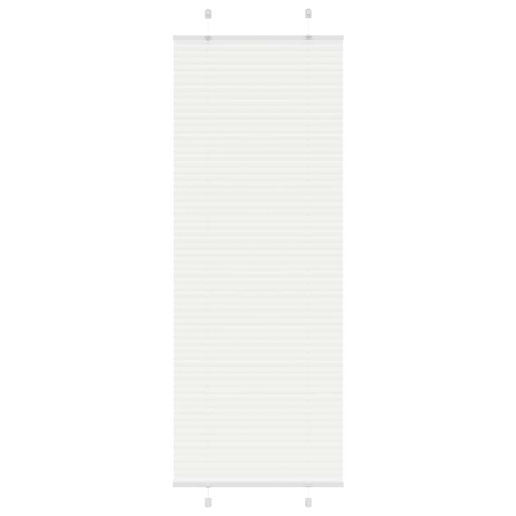 vidaXL Πλισέ περσίδα Λευκό 80x200 cm Πλάτος υφάσματος 79,4 cm
